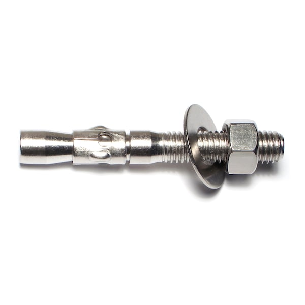 Midwest Fastener Wedge Anchor, 1/2" Dia., 3-3/4" L, Stainless Steel 10 PK 50386 - main